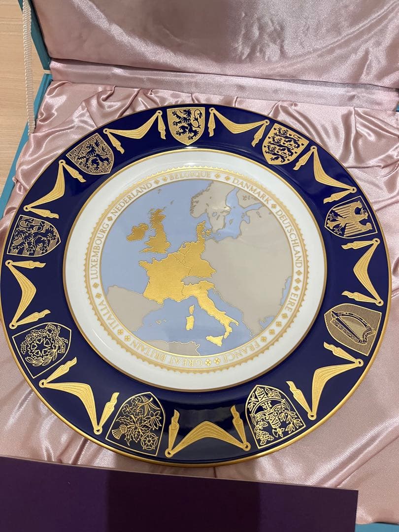 spode 限定品ヨーロッパ地図装飾皿　アンティーク　ロイヤル　イギリス