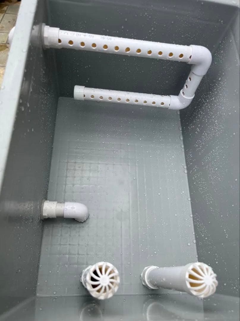 大型水槽用沈殿物理生物一体型濾過槽　アクアリウム外部式濾過装置器　水中ポンプ付き