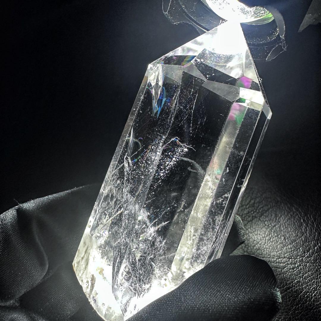 高透明度❗️レインボー☆ヒマラヤ ブルーエンジェルラダークォーツ六角柱A1156