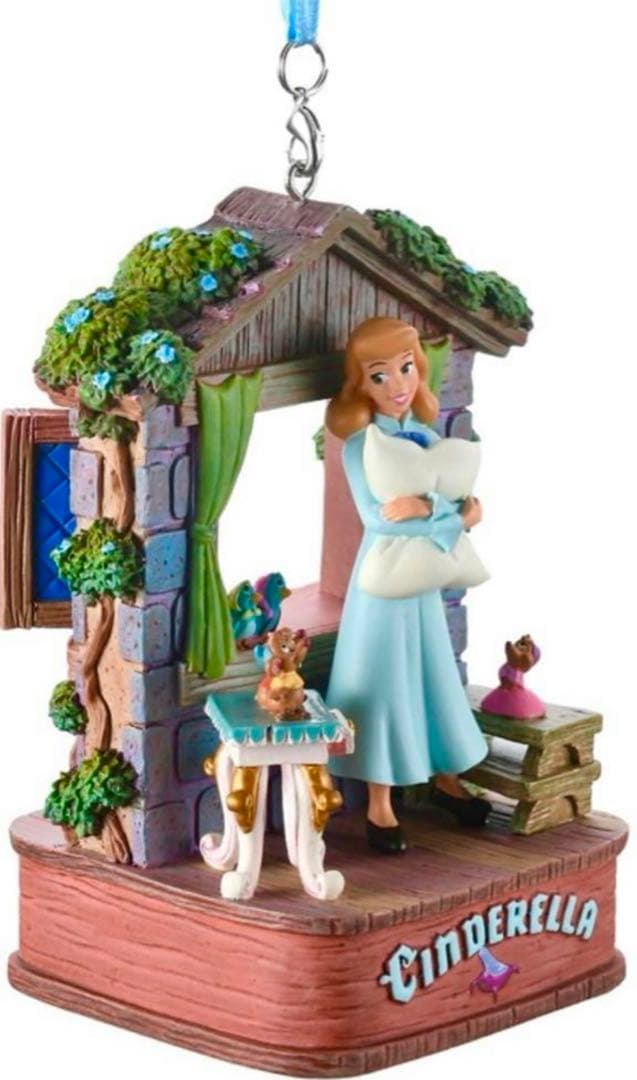 ＜ディズニー＞【シンデレラ（オルゴール付）、白雪姫＆王子】オーナメント2点セット