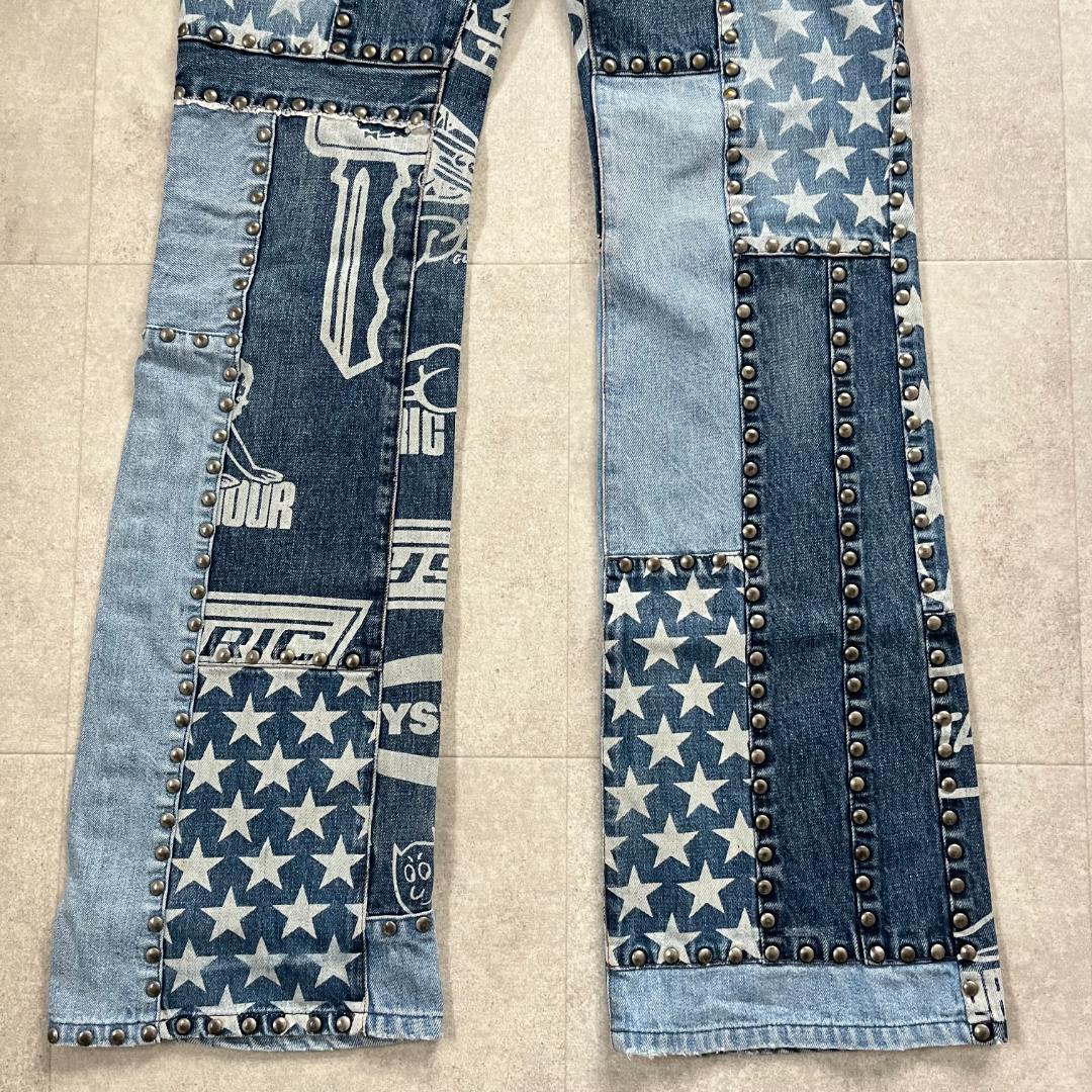 【XG　JURIN着用】ヒステリックグラマー/デニム/パッチワーク/スタッズ