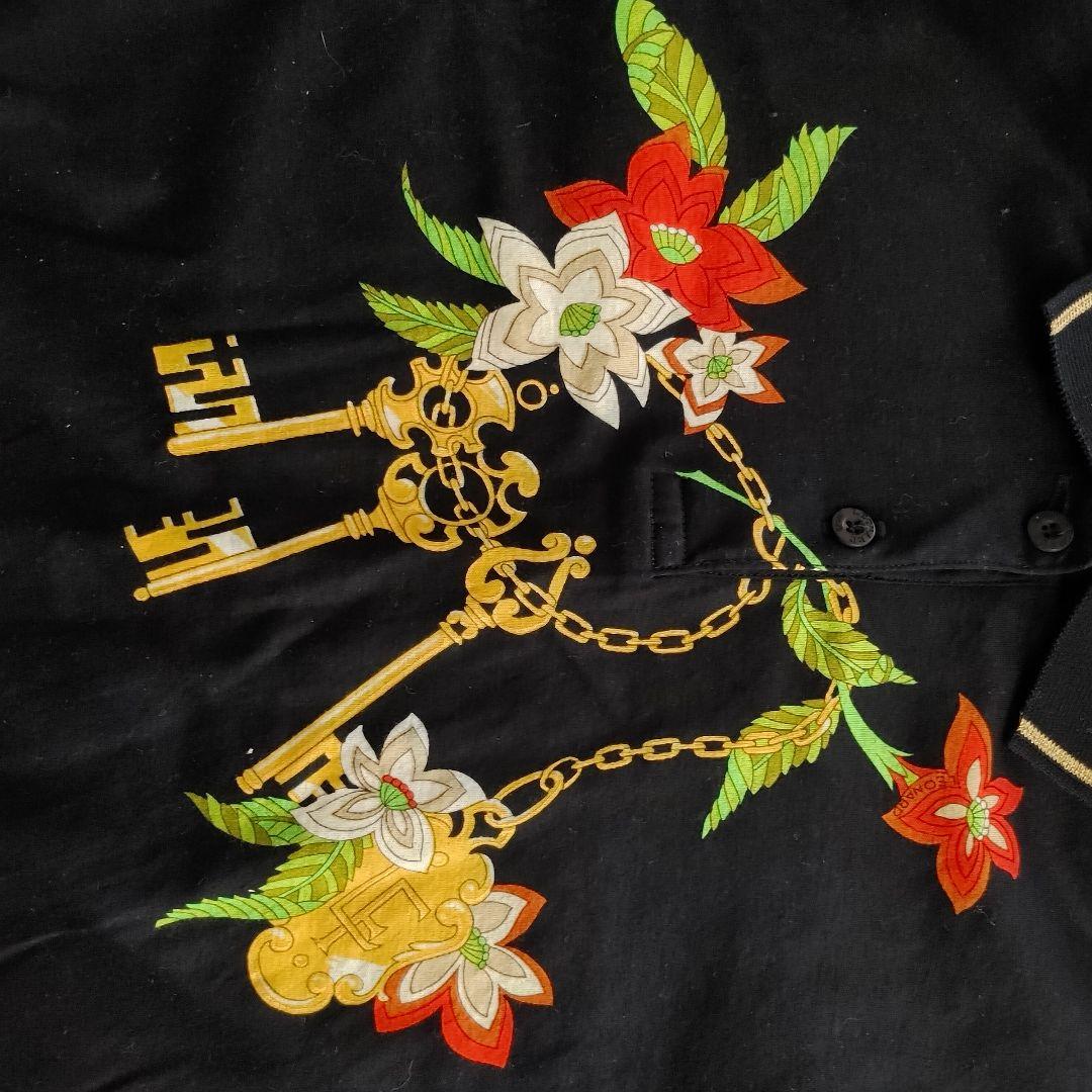 LEONARD◆レオナールスポーツ長袖ポロシャツ L　ブラック系