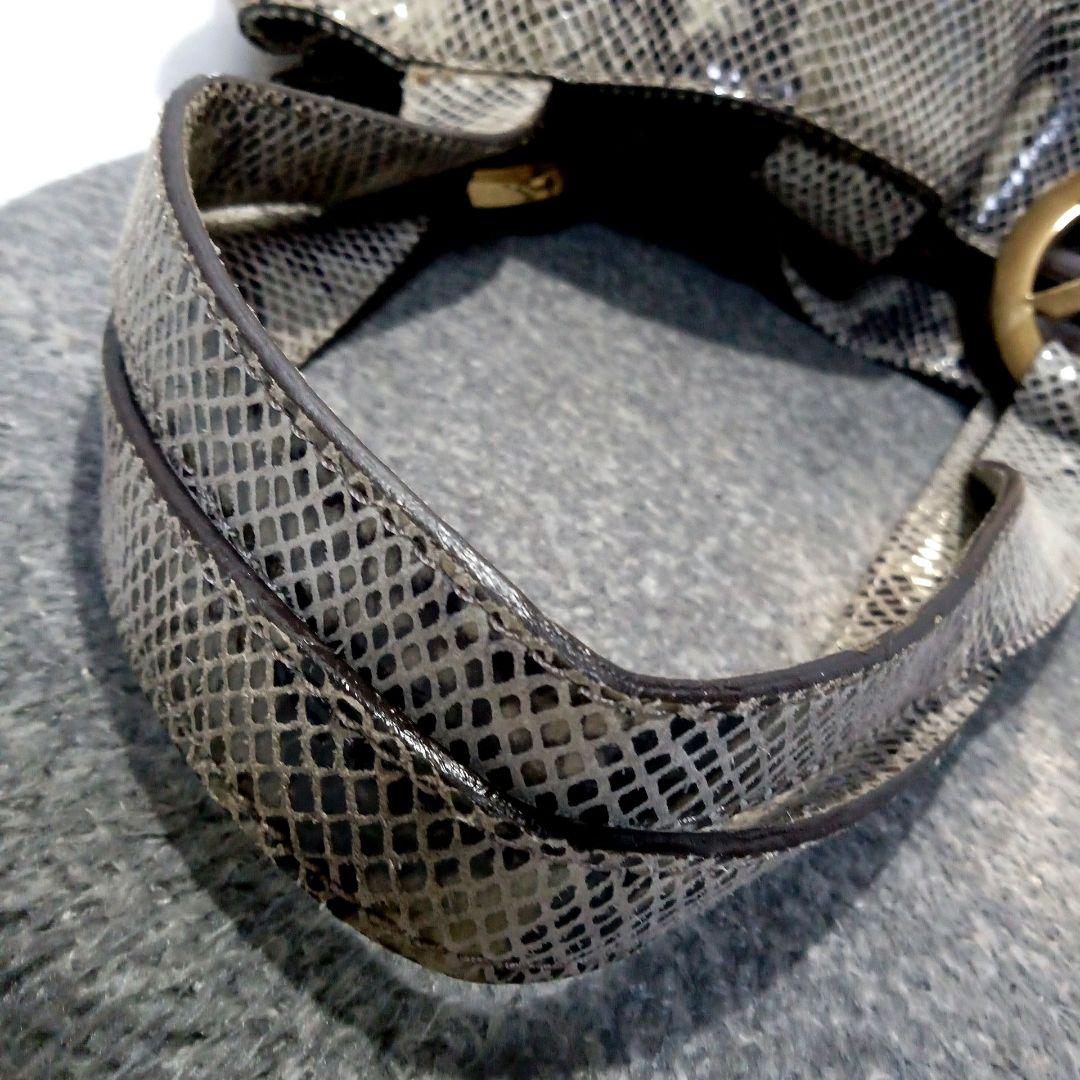 マイケルコース　パイソン本革レザー型押しトートゴールド金具　【未使用】