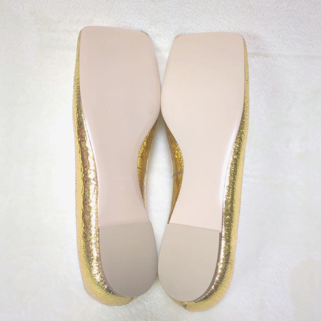 PIPPICHIC✨【美品】スクエアトゥ フラットシューズ　パンプス　23.5