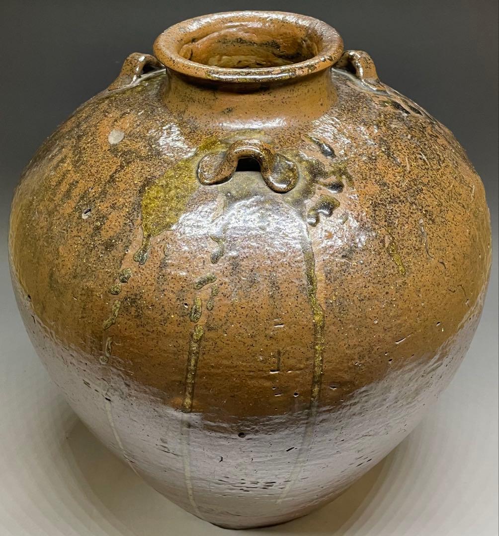古丹波　三耳壺　大壺　35cm p5633