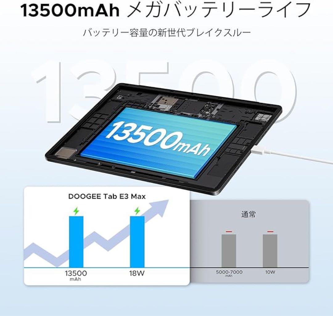 DOOGEE E3MAX Android 15 タブレット 14インチ 2.1K
