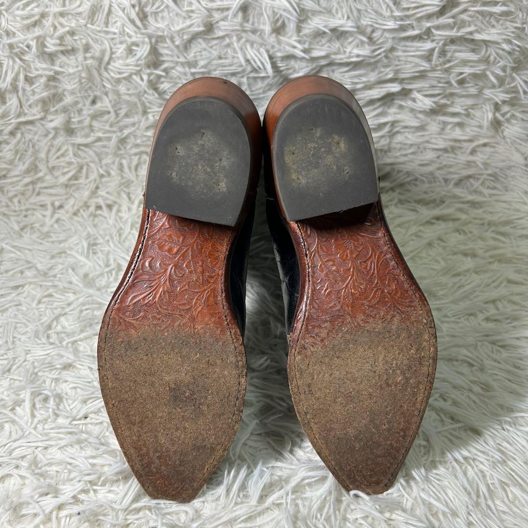 Tony Lama ブラック ウエスタンブーツ 1343-L USA製　24cm