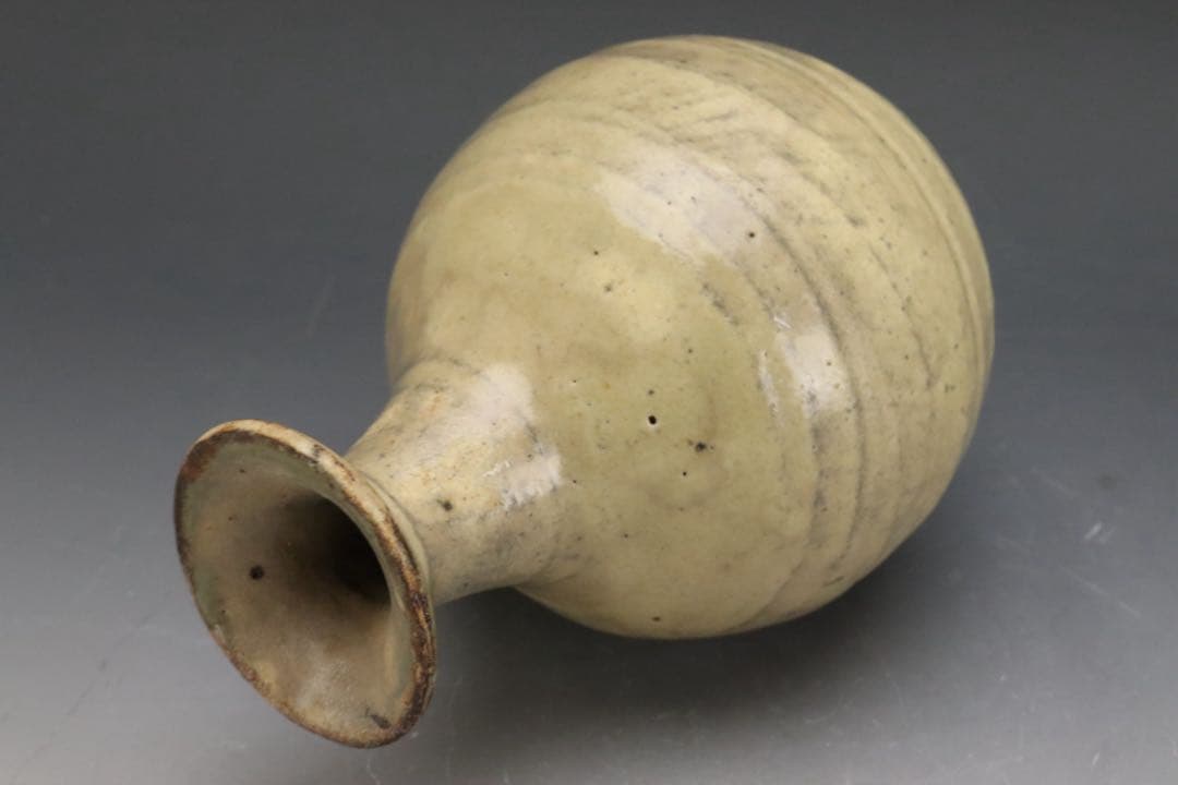 本物保証 北大路魯山人 鶏龍山土 粉吹手徳利 黒田陶々庵識箱