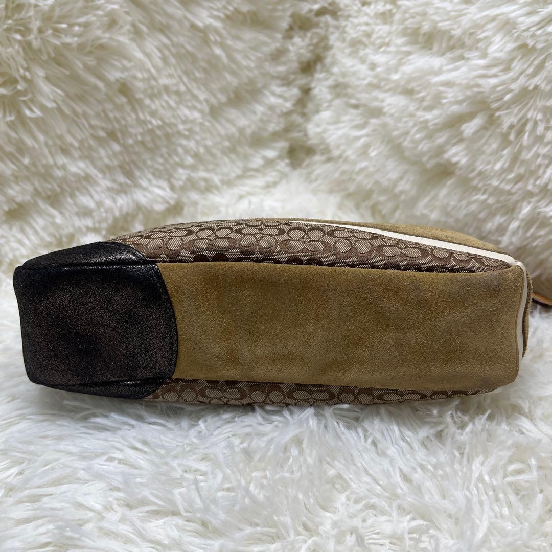 希少 COACH コーチ ミニ アクセサリーポーチ シグネチャー パッチワーク