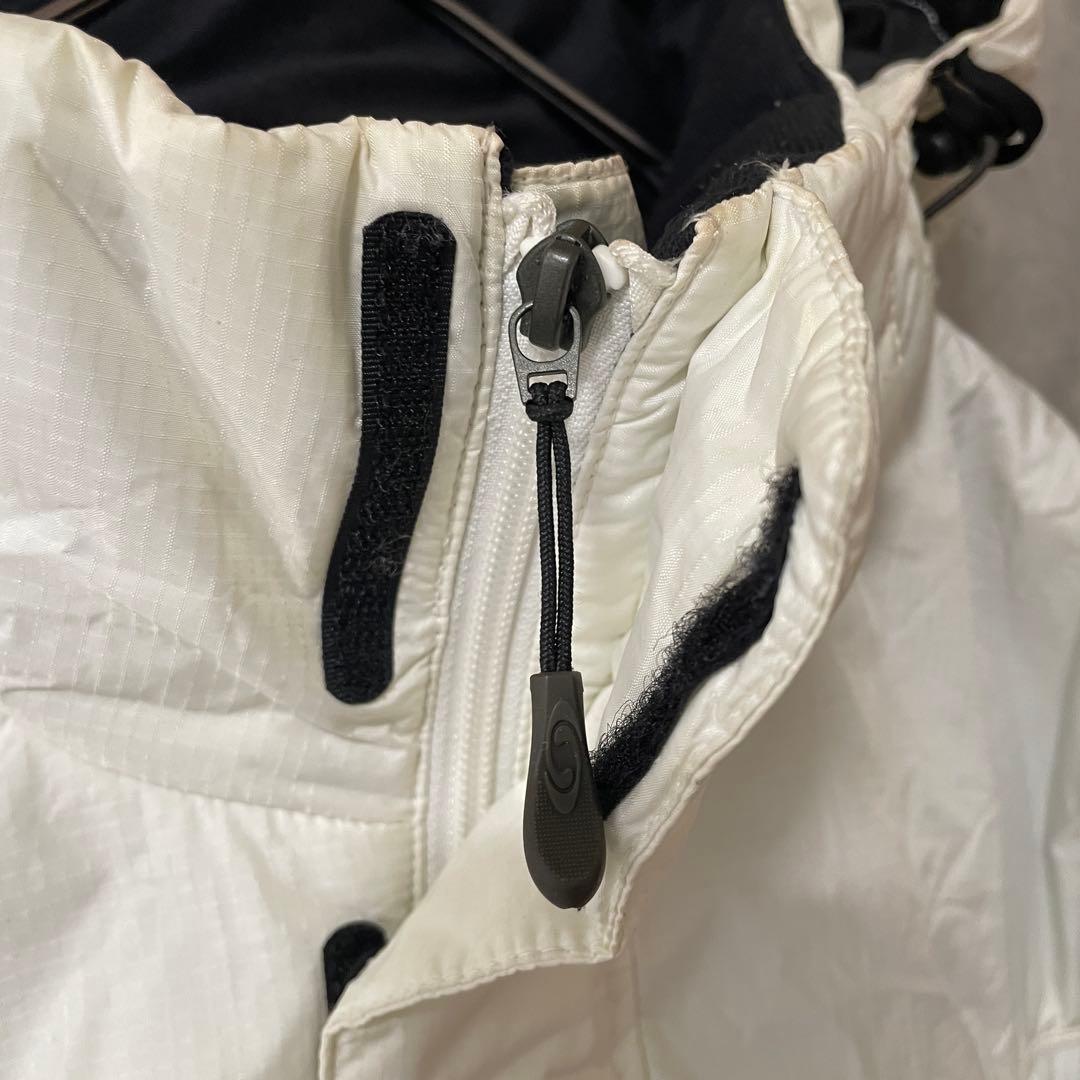 salomonサロモンスキーウェアスノーボードジャケットダウン中綿パーカー白希少