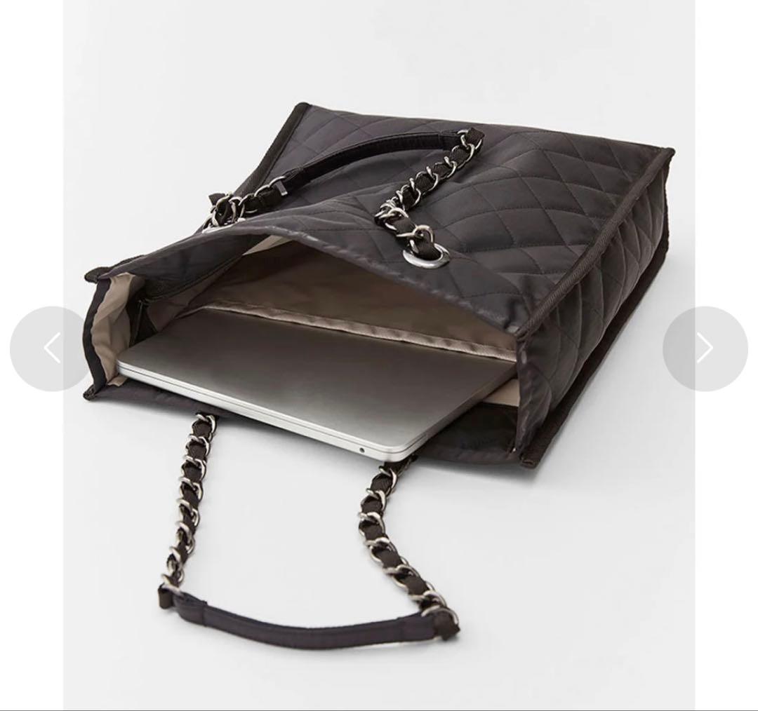 レスポートサック CHAIN TOTE オニキスチェーンキルト　ブラック