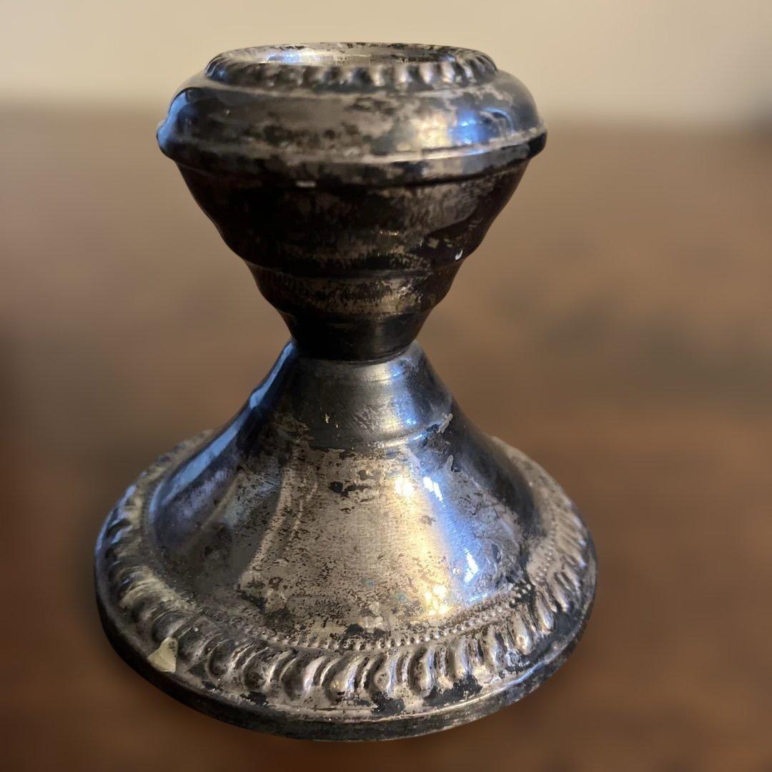 スターリングシルバー 燭台 ペア STERLING WEIGHTED 小型