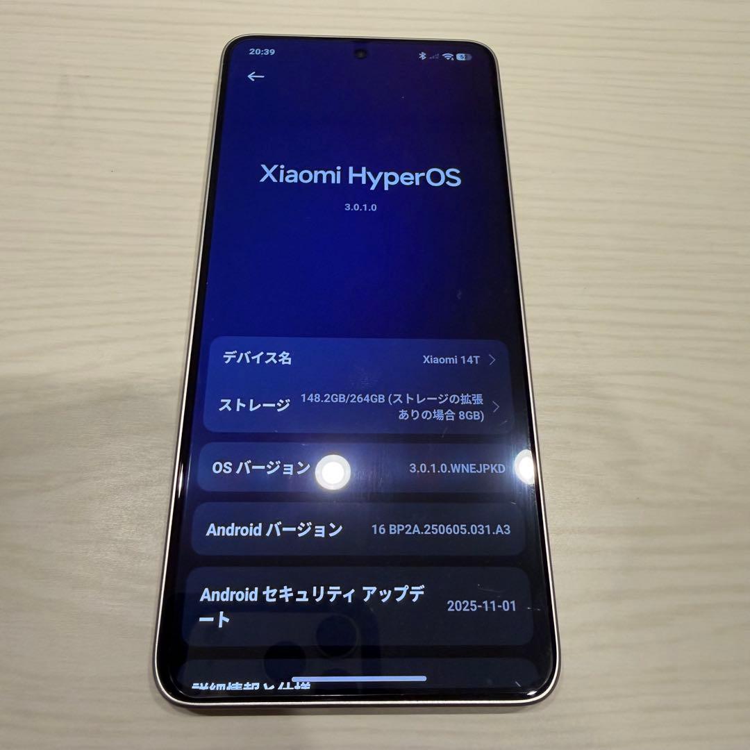 【極美品】Xiaomi 14T 256GB 国内版 SIMフリー