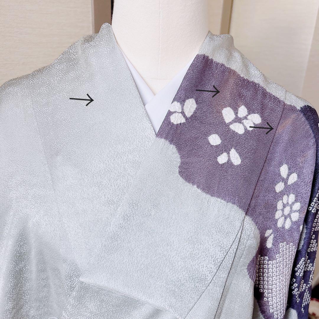 訪問着　一つ紋　フルセット　裄69 絞り 卒業式　入学式　お宮参　袋帯 M