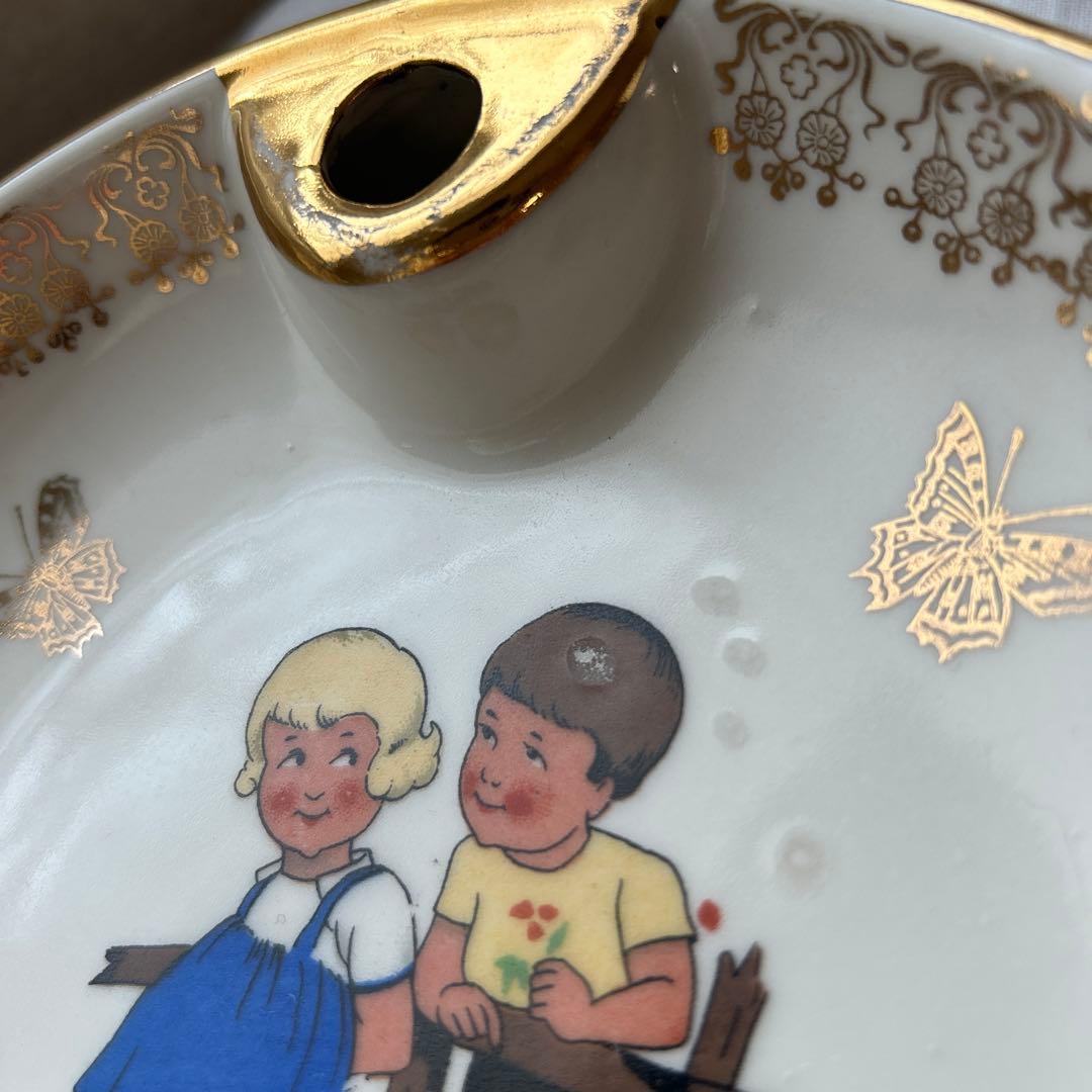 リモージュ　子供キッズ柄　プレート皿3枚セット　フランスアンティーク