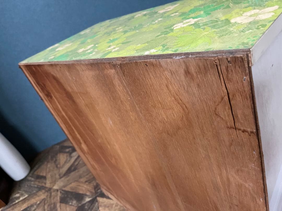 レトロチェスト 花柄 緑 レトロポップ 当時物 昭和レトロ インテリア