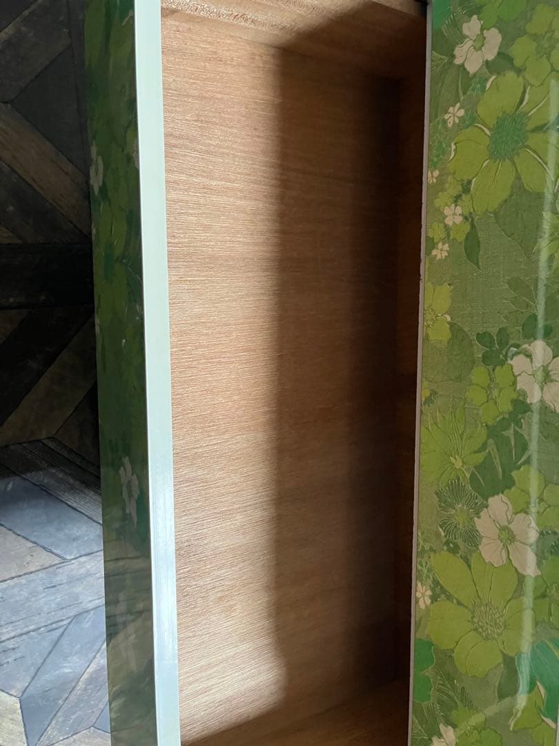 レトロチェスト 花柄 緑 レトロポップ 当時物 昭和レトロ インテリア