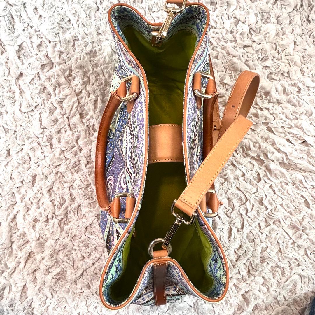 希少 ETRO エトロ ペイズリー 2way ショルダーバッグ トート マルチ