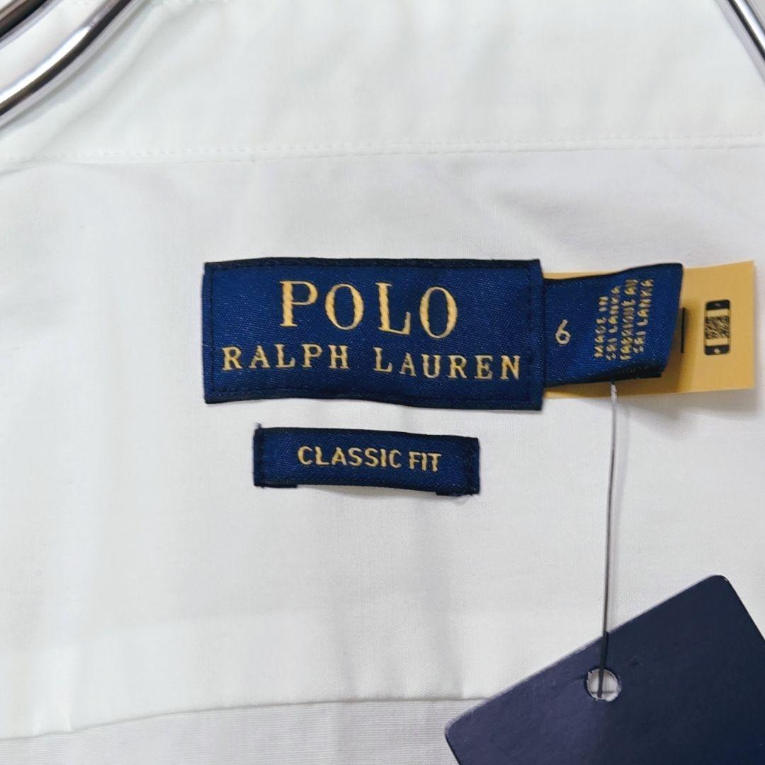 【未使用】ポロラルフローレン シャツ 長袖 ポニー刺繍 現行タグ サイズ6