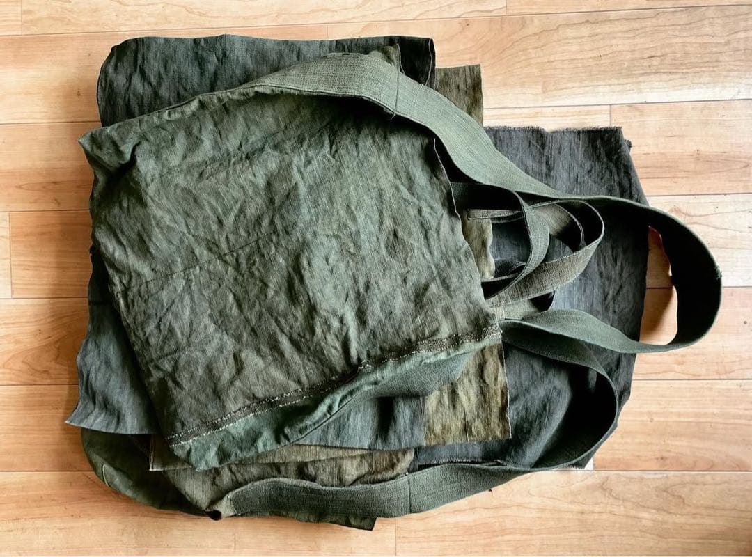 冨澤恭子　柿渋染め　斜めがけバッグ