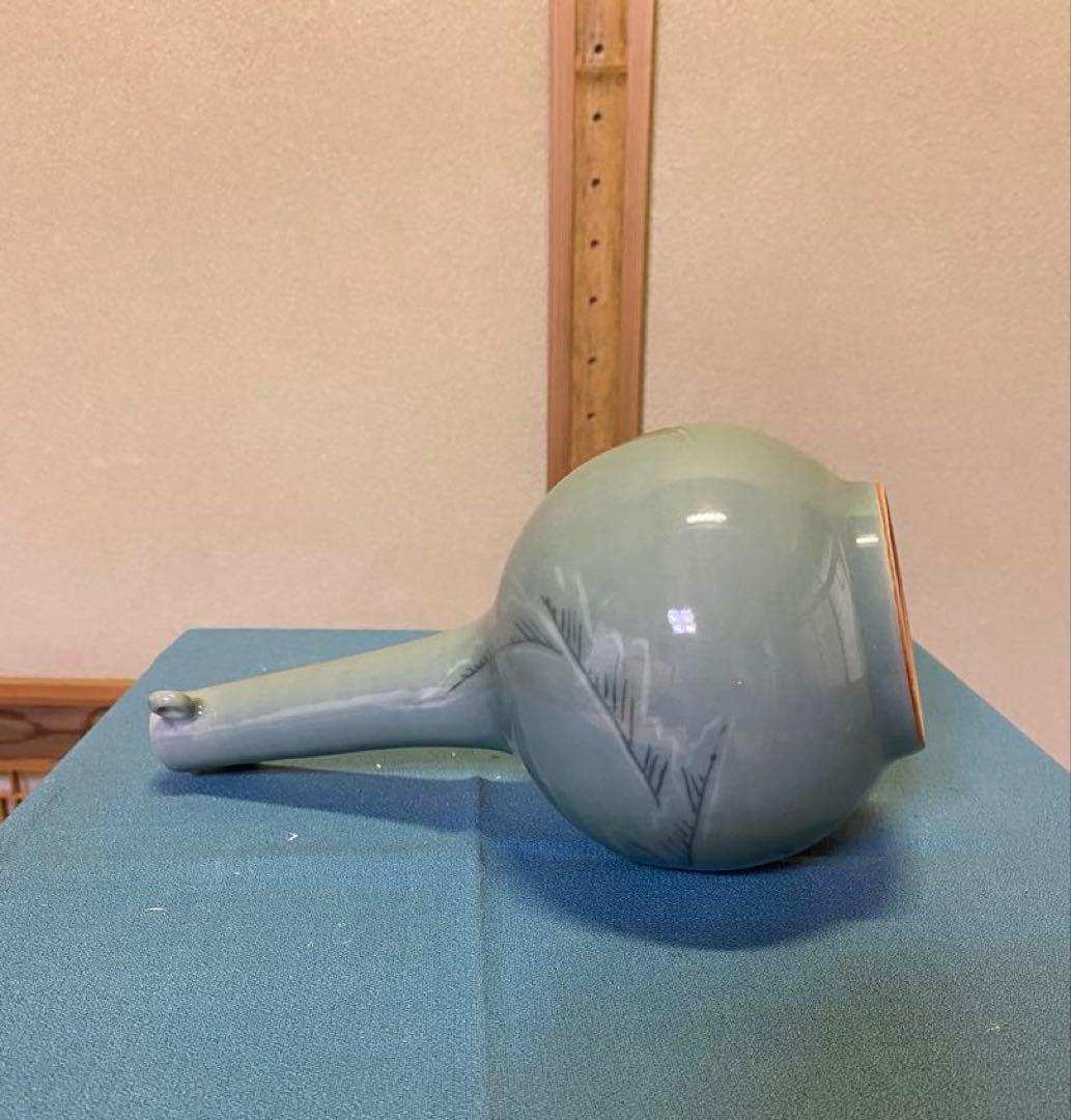 茶道具/花入 高麗青磁 黄鍾九 共箱