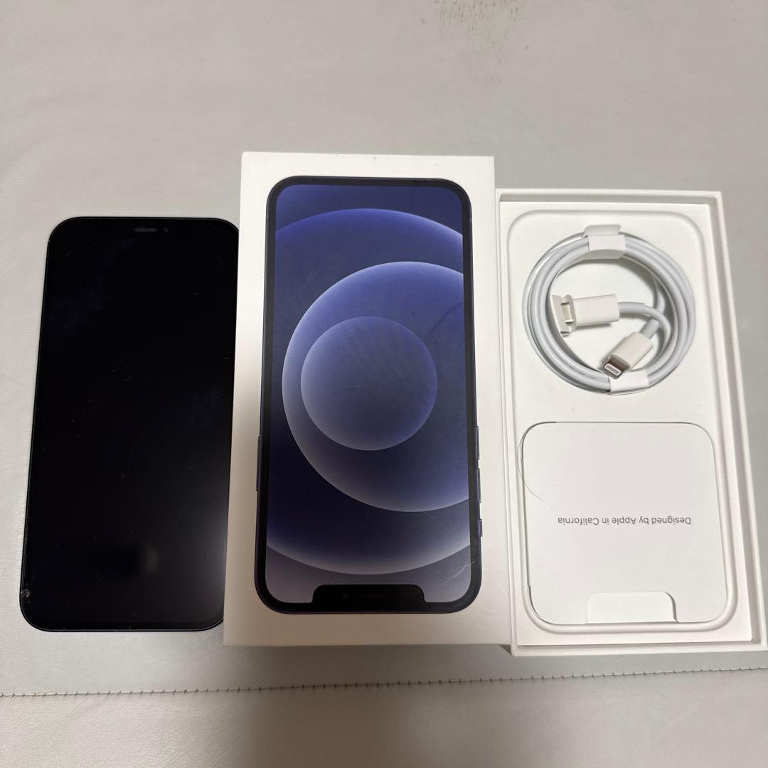 iPhone12 ブラック 256GB SIMフリー 画面割れあり 動作確認済