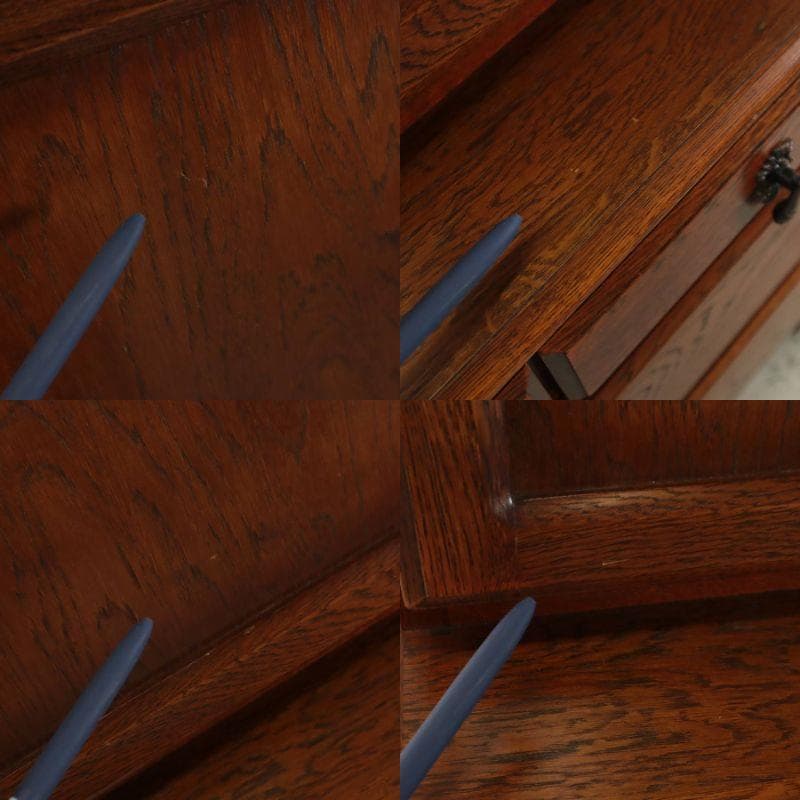 値下三越家具ブルージュ ライティングビューロー オーク無垢 英国アンティーク調