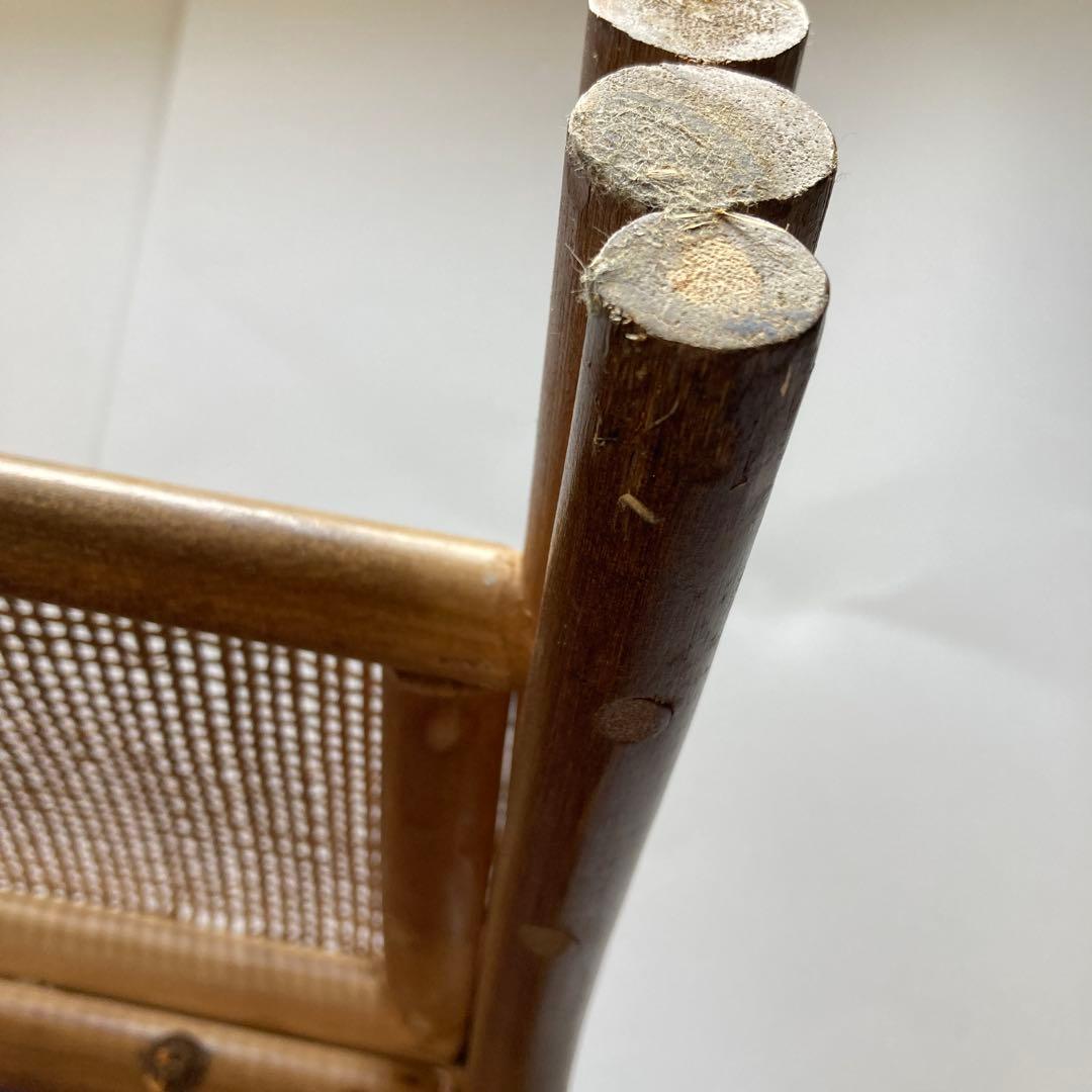 お仏壇用ラタンチェア 金襴座椅子アーム付きスツール