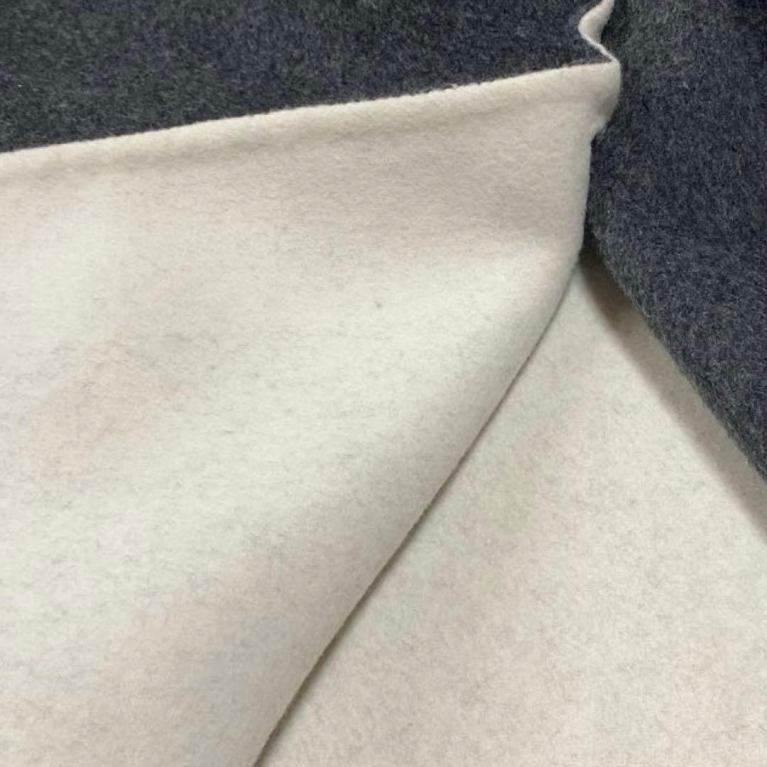 アドーア カシミヤ混 2TONEリバーポンチョ ケープ コート 38