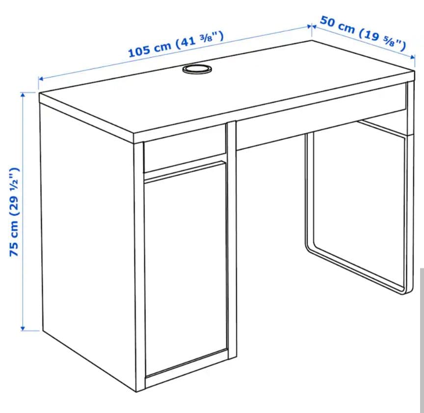 《送料込》IKEA ミッケ デスク 収納 机 学習机 事務デスク テーブル