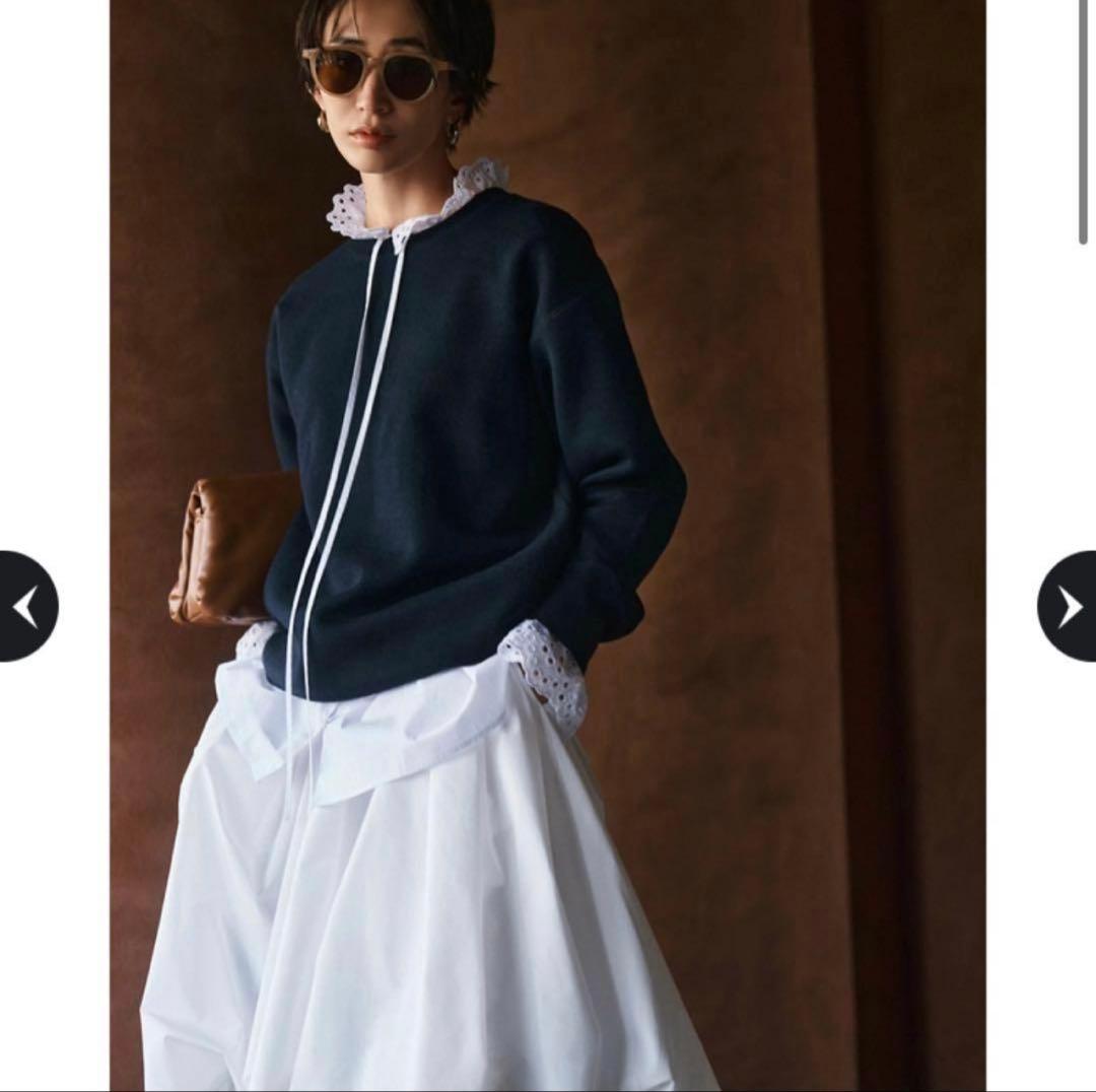 新品 アルページュストーリー 刺繍 レース ブラウス 白 ホワイト