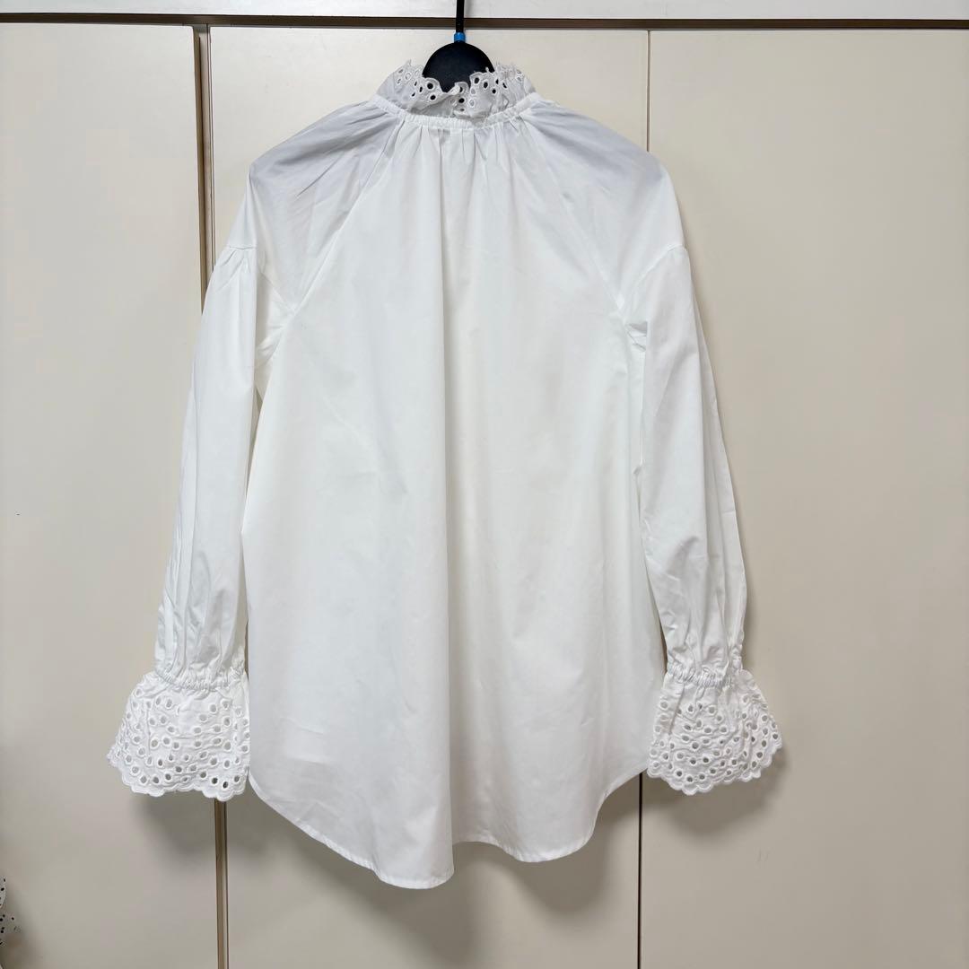 新品 アルページュストーリー 刺繍 レース ブラウス 白 ホワイト