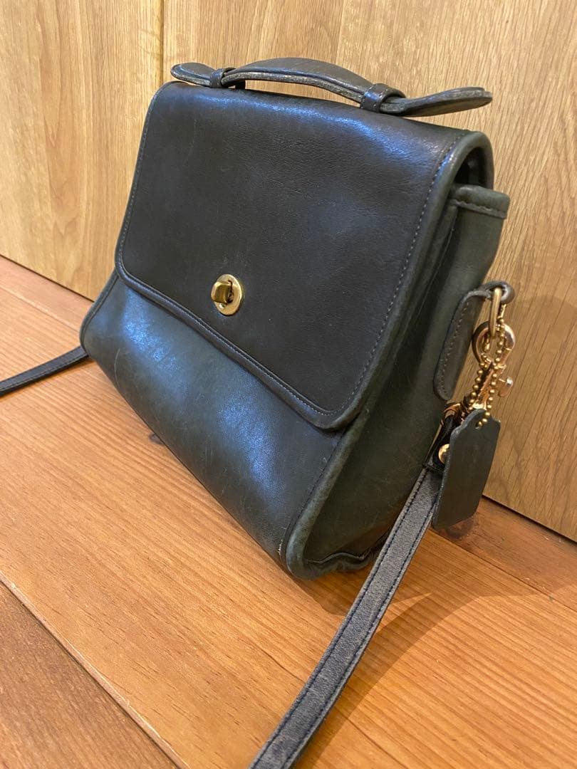 オールドコーチ Old COACH ダークグリーン ショルダー バッグ 80年代