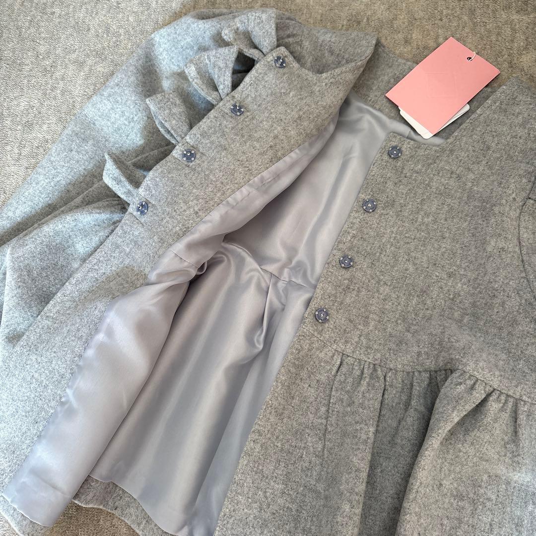 jnhearts ジェイエヌハーツ　リボンコート　グレー