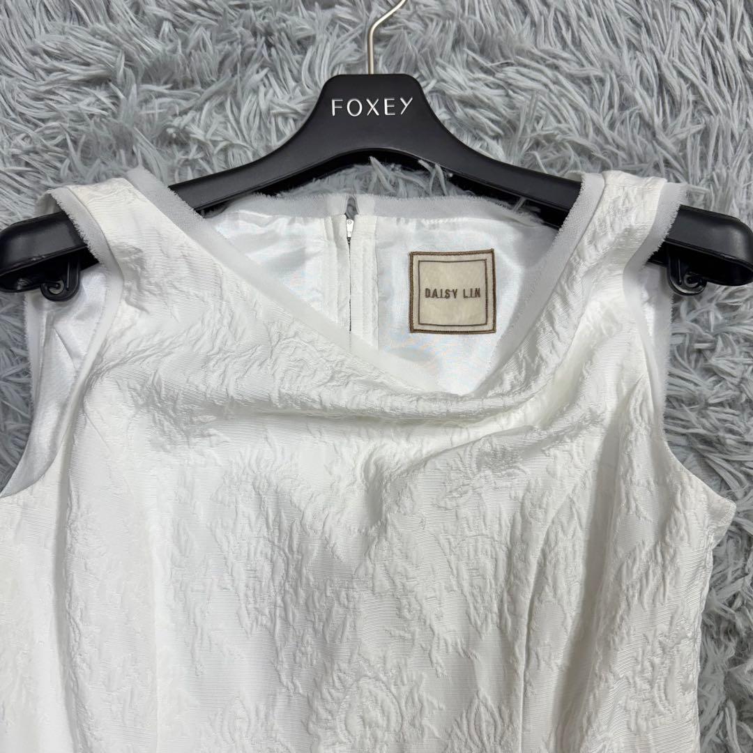 極美品✨デイジーリンフォクシー 10万 ワッフルレディ ジャガードドレス 白