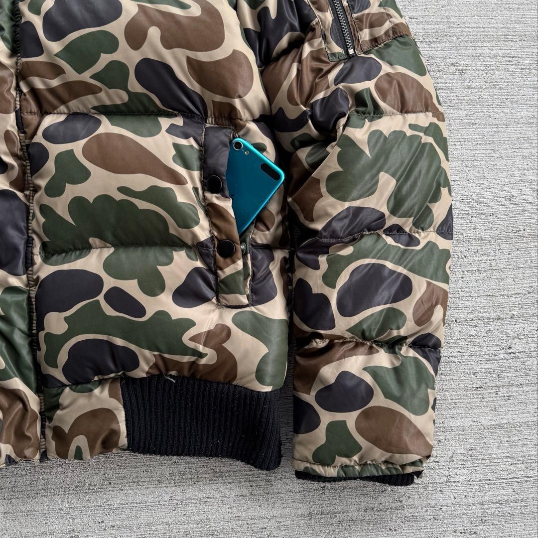 y2k 短丈　2way ファーダウン ジャケット　カモフラ　ギャル　stussy