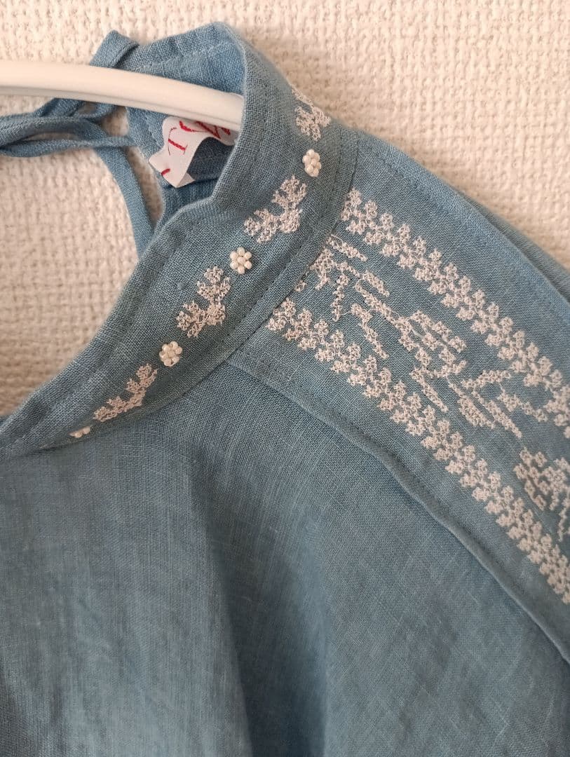 TOWAVASEリネン刺繍ブラウス未使用