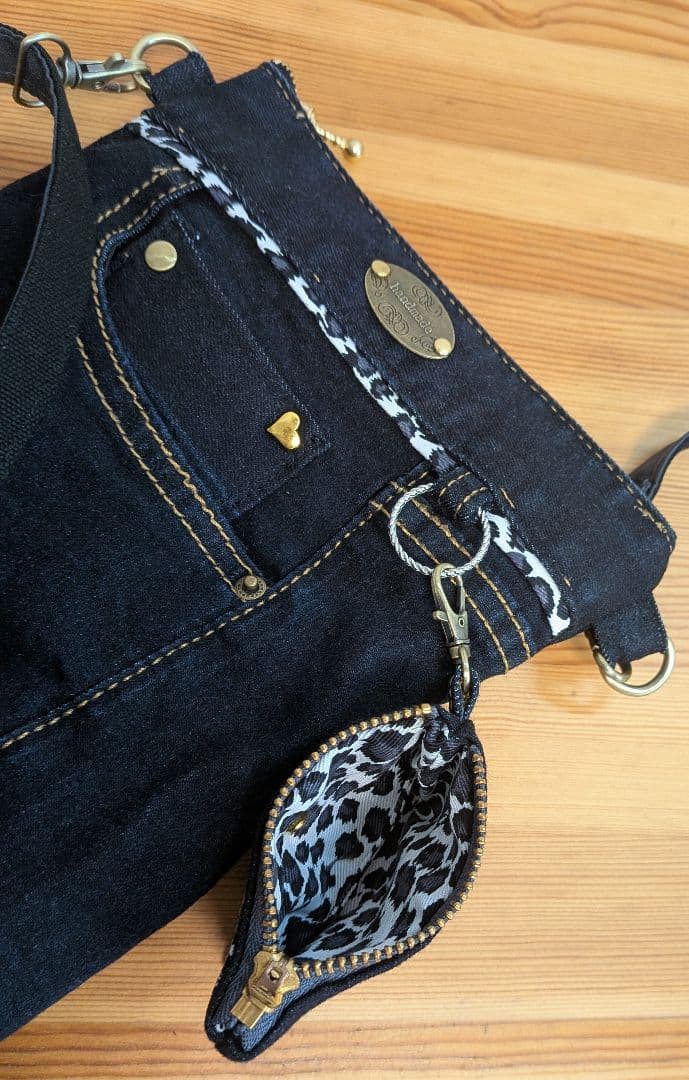 ししゃもデニムリメイクバッグ（Ｌ）（SS）No.835☆