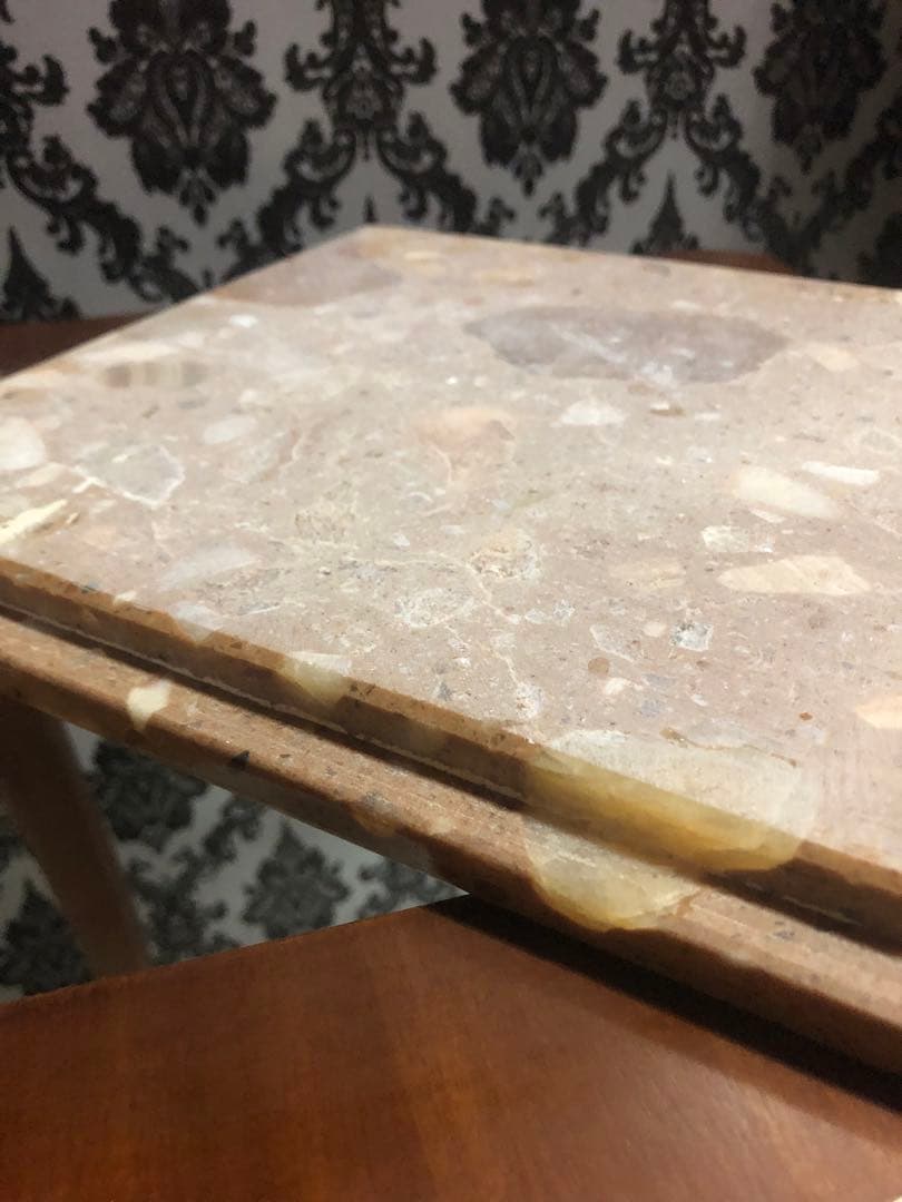 高級♦️猫脚 彫刻 アンティーク♦️イタリア 大理石 サイド テーブル♦️映えテーブル